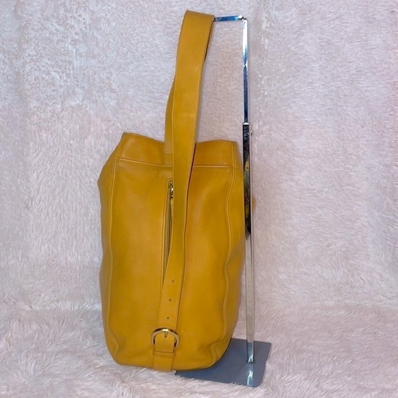 Coach Mustard Leather Backpack - Picture 11 of 16